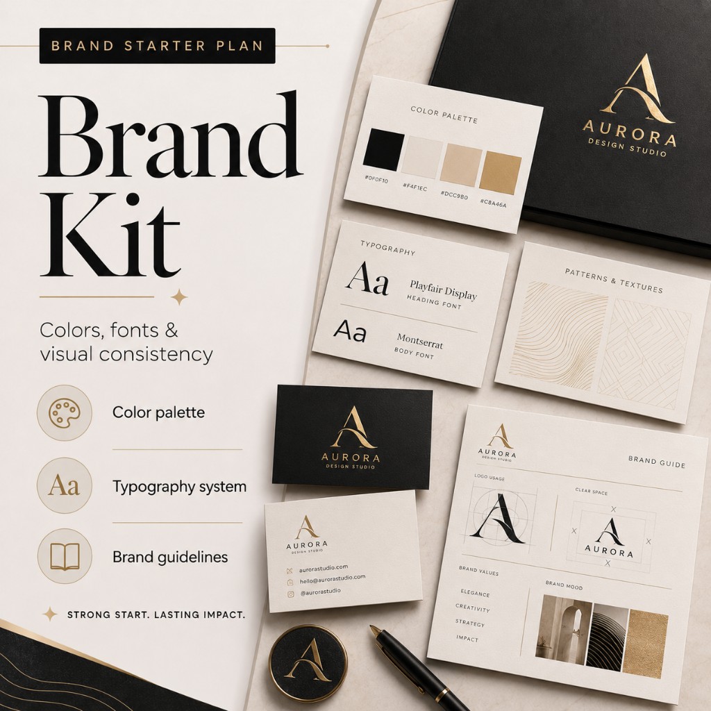 AI дизајн пример — brand kit